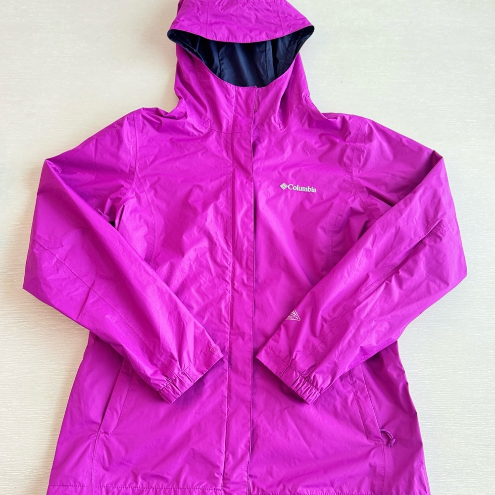 Columbia Pink Ski Snow Jacket Hooded Water-Resistant